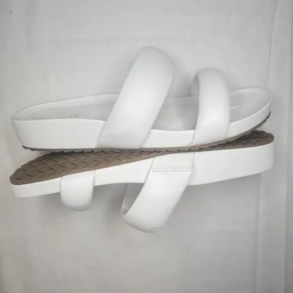 Cole Haan Mojave Double Band Slide Ivory 9 NWT