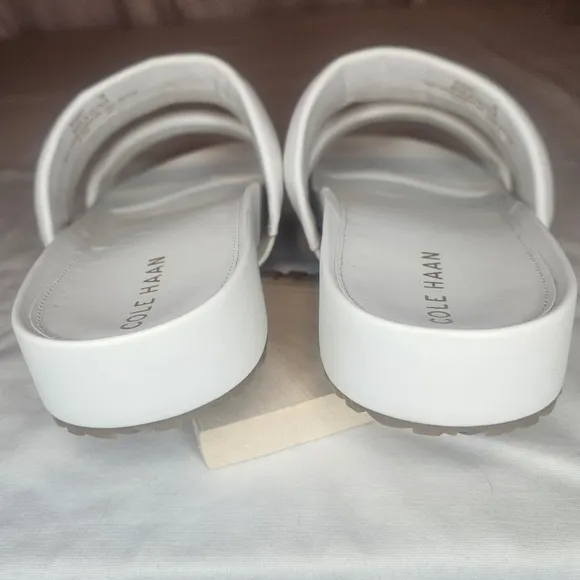 Cole Haan Mojave Double Band Slide Ivory 9 NWT