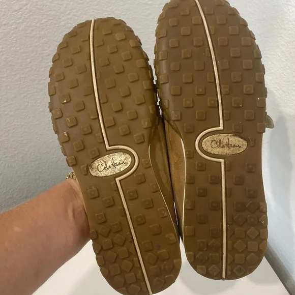 Cole Haan X NikeLab Phebes Mary Jane Shoes Khaki Tan Sport Flats |Size 7