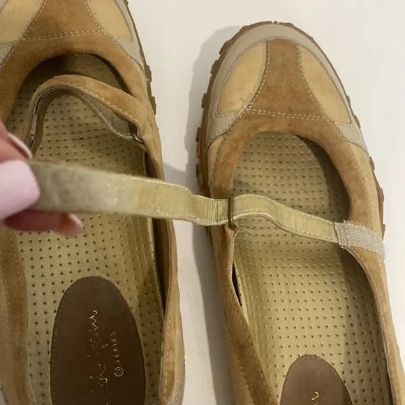 Cole Haan X NikeLab Phebes Mary Jane Shoes Khaki Tan Sport Flats |Size 7