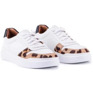 Cole Haan Grandpro white leather leopard calf hair sneaker 7.5