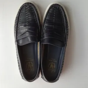 🎁🩷💚⚜️Cole Haan⚜️🩷💚Mens Pinch Weave Loafer Blue Braided Weekend Shoe Sz 10.5