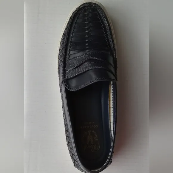 🎁🩷💚⚜️Cole Haan⚜️🩷💚Mens Pinch Weave Loafer Blue Braided Weekend Shoe Sz 10.5