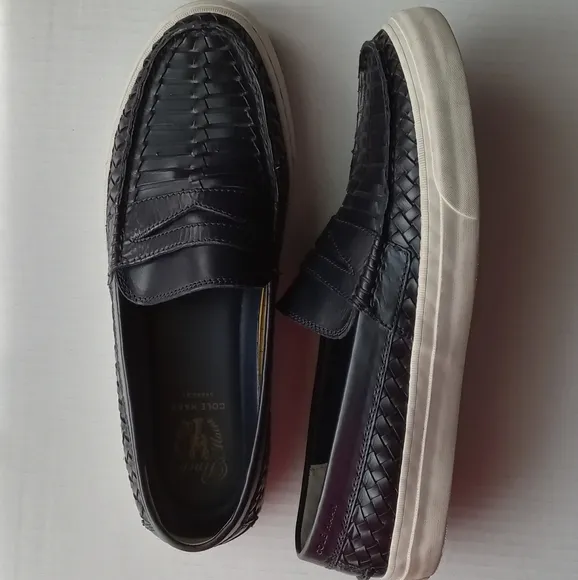 🎁🩷💚⚜️Cole Haan⚜️🩷💚Mens Pinch Weave Loafer Blue Braided Weekend Shoe Sz 10.5