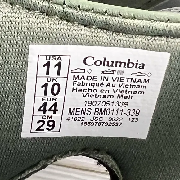 Columbia Men's 2 Strap Sandal traction water summer slip on slides olive size 11