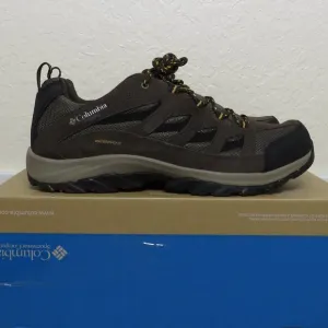 Columbia* Men's Crestwood Waterproof Brown/Suede Accents Hiking Sneakers~Size 12