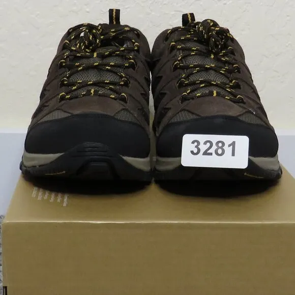 Columbia* Men's Crestwood Waterproof Brown/Suede Accents Hiking Sneakers~Size 12