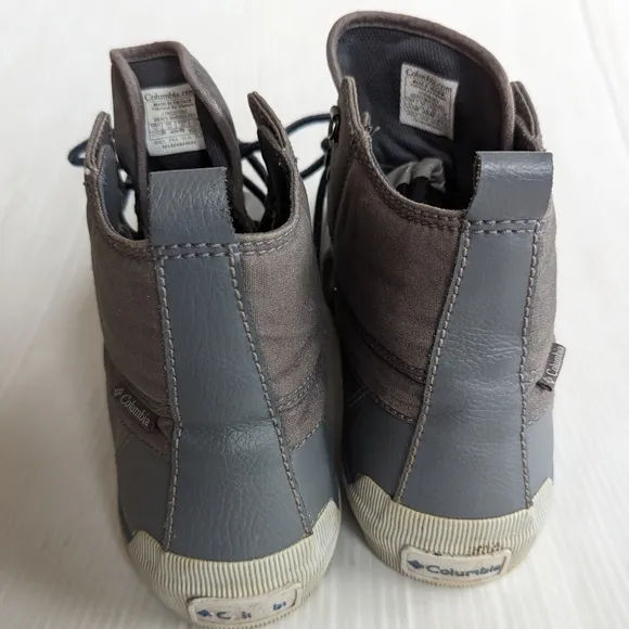 COLUMBIA men's wet weather lace-up duck boots