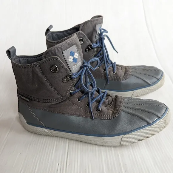 COLUMBIA men's wet weather lace-up duck boots