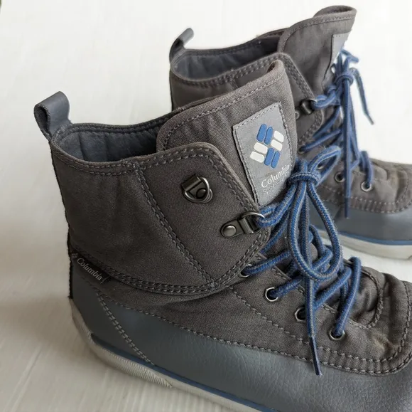 COLUMBIA men's wet weather lace-up duck boots