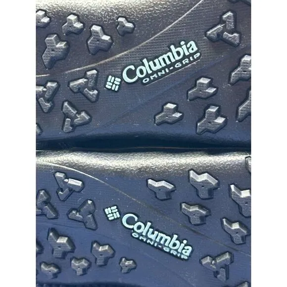 Columbia Quilted Lace Up Boots Women's 4 Gray Faux Fur Mid Calf Omni-Grip New