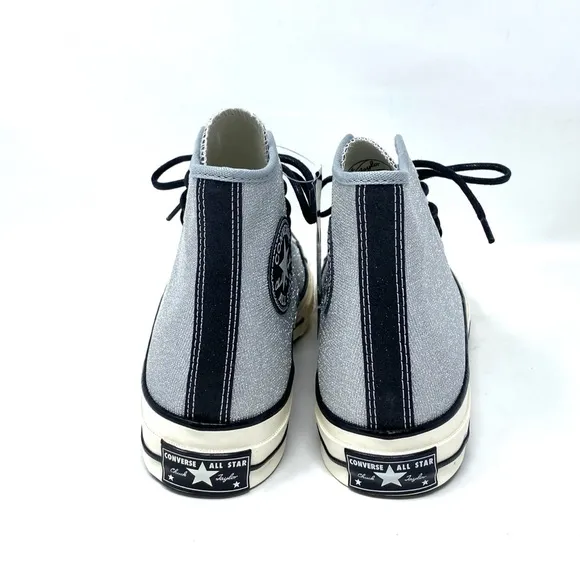 Converse Chuck 70 Sneakers High Top Silver Black Casual Skate Women Size 572038C