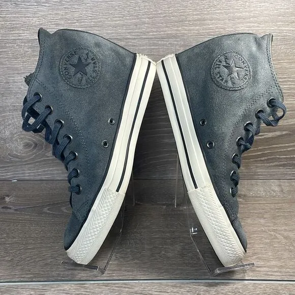 Converse CT All-Star Lux Gray Blue Leather Women’s Sz 8 Hidden Wedge Sneakers