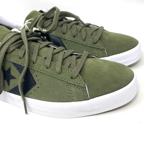 Converse Pro Leather OX Low Top Khaki Black Suede Men’s Size Sneakers A00945C