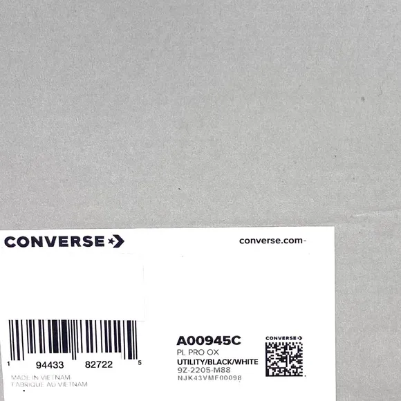 Converse Pro Leather OX Low Top Khaki Black Suede Men’s Size Sneakers A00945C