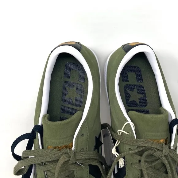 Converse Pro Leather OX Low Top Khaki Black Suede Men’s Size Sneakers A00945C