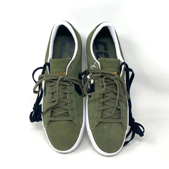 Converse Pro Leather OX Low Top Khaki Black Suede Men’s Size Sneakers A00945C