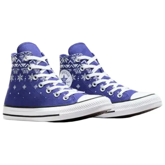 Converse Sneakers Unisex W6 M4 Night Indigo A12904F Fair Isle Snowflake Sweater