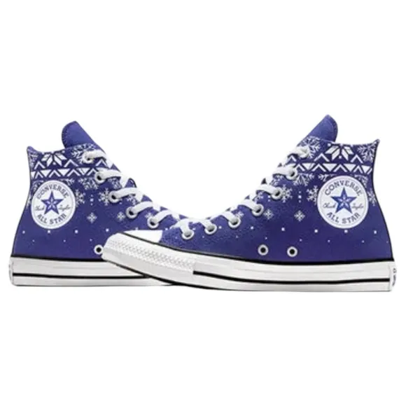 Converse Sneakers Unisex W6 M4 Night Indigo A12904F Fair Isle Snowflake Sweater
