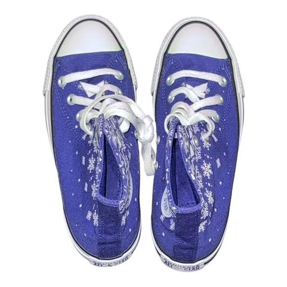 Converse Sneakers Unisex W6 M4 Night Indigo A12904F Fair Isle Snowflake Sweater