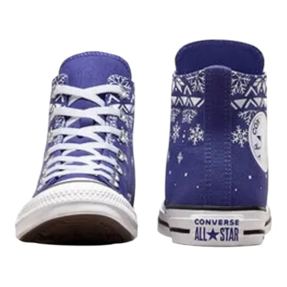 Converse Sneakers Unisex W6 M4 Night Indigo A12904F Fair Isle Snowflake Sweater