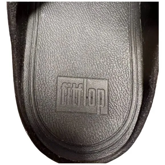 Copied - FITFLOP Women's Size 8 Lulu Superglitz Slide Sandal Shimmer Black