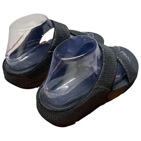 Copied - FITFLOP Women's Size 8 Lulu Superglitz Slide Sandal Shimmer Black
