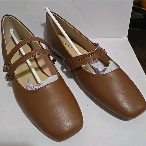 C.Paravano Mary Jane Flats for Women Ballet Flats Mary Jane Shoes EU 39 US 8.5