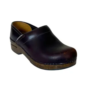 Dansko Clog Loafers Slip On Round Toe Brown Leather Thick Euro 37 Women Size 7