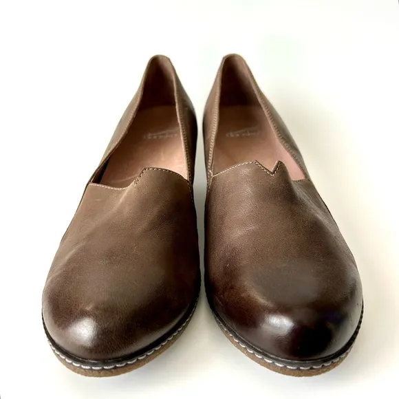 Dansko Liliana Black Burnished Leather WedgeLoafers Size 42 / 12