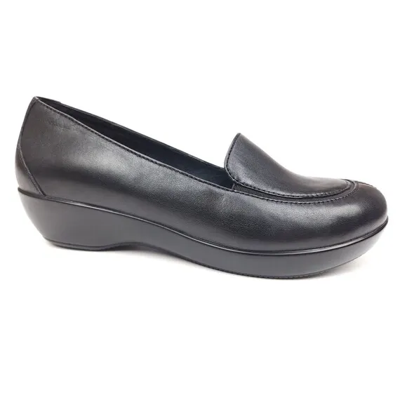 Dansko Loafers Womens 38 US 7.5-8 Leather Debra Black Casual Slip On Comfort