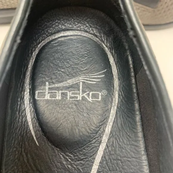 Dansko Loafers Women's Gray Snakeskin Leather Flat Comfort Shoes Size 9