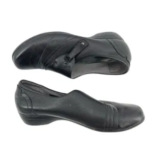 Dansko loafers black leather 41 comfort slip on shoes 10 EUC 10.5