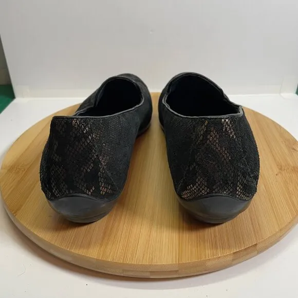Dansko Women EU 42 US 12 Black Bronze Olivia Snakeskin Loafers Comfort Soles
