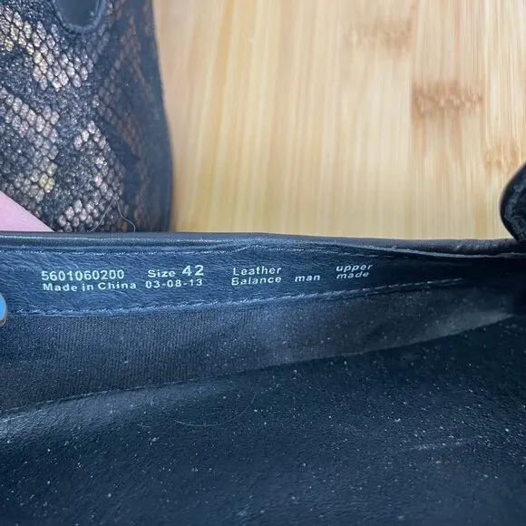 Dansko Women EU 42 US 12 Black Bronze Olivia Snakeskin Loafers Comfort Soles