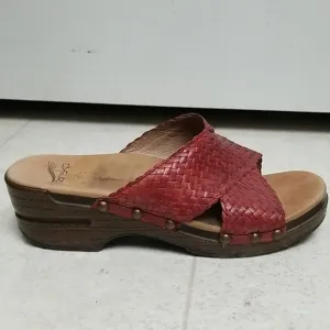 DANSKO woven leather slides slip on sandals