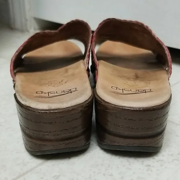 DANSKO woven leather slides slip on sandals