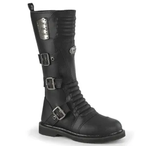 Demonia BOLT-405 Black Vegan Leather Mens Goth Combat Boots