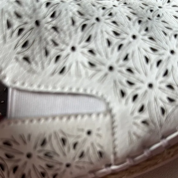 Denim&amp;Co Cream Espadrilles Casual Slip-On