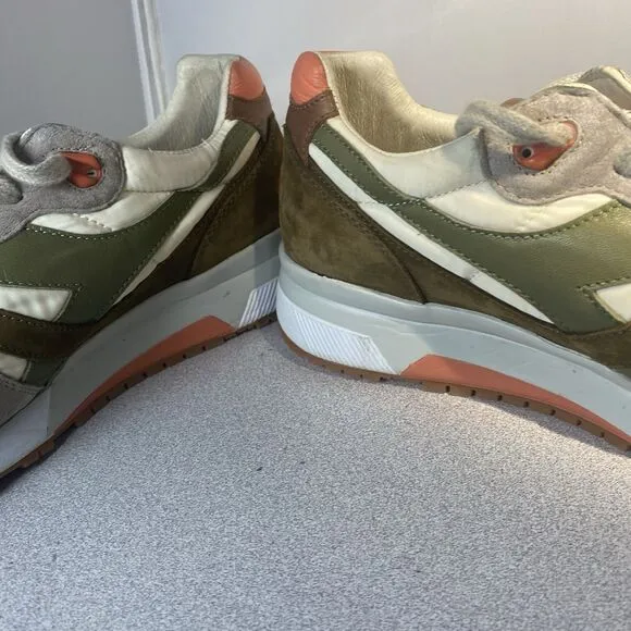 Diadora Sneakers N9000 Italy Lace Up  Mens Sz 10 Green Casual Shoes 172782-40058