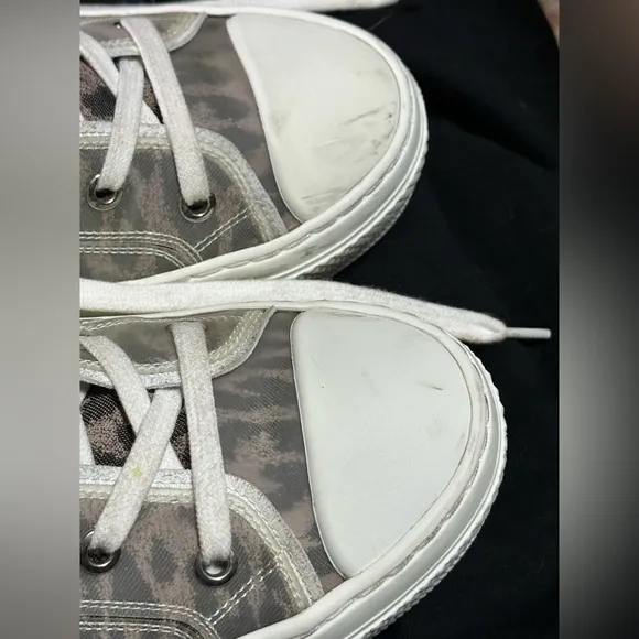 Dior B23 High-Top Sneakers Leopard Canvas Print Unisex Size 41 Women’s 10 RARE