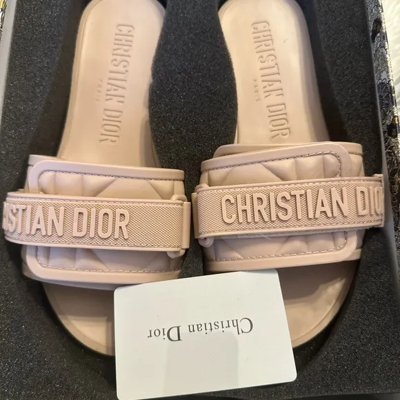 Dior Cream Loafers with Signature Branding