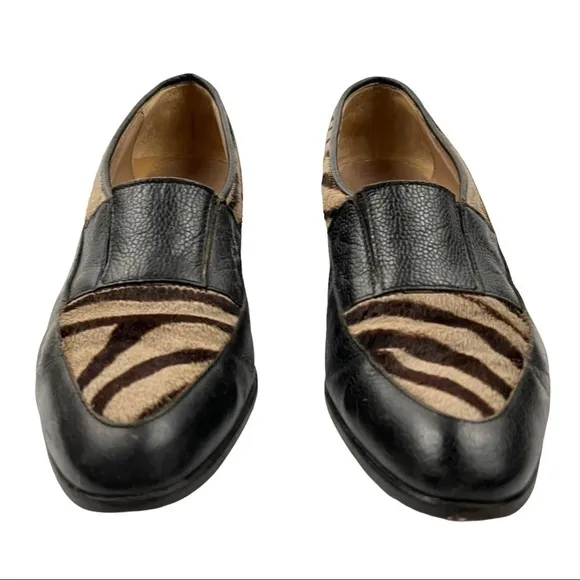 DIOR Vintage Tiger Calf Hair &amp; Leather Loafers