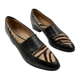 DIOR Vintage Tiger Calf Hair &amp; Leather Loafers