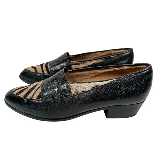 DIOR Vintage Tiger Calf Hair &amp; Leather Loafers