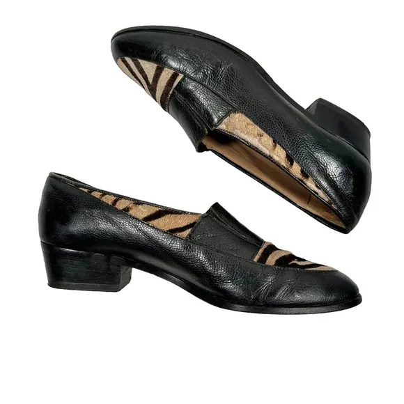 DIOR Vintage Tiger Calf Hair &amp; Leather Loafers