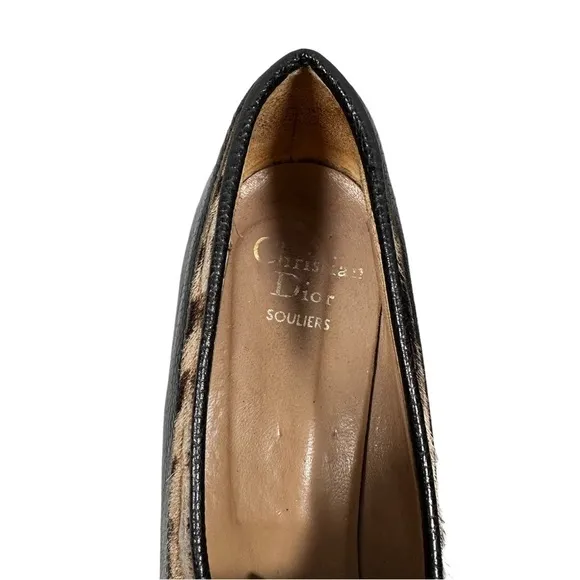 DIOR Vintage Tiger Calf Hair &amp; Leather Loafers