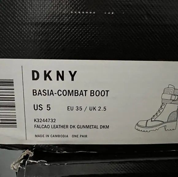 DKNY Women’s Basia Buckled Quilted Block-Heel Combat Boots