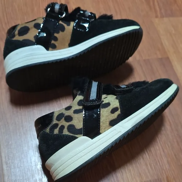 Dolce &amp; Gabbana Black and Brown Sneakers with Velcro Straps