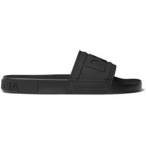 Dolce &amp; Gabbana DG Logo Rubber Slides Black Women’s Size EU 39/US 9